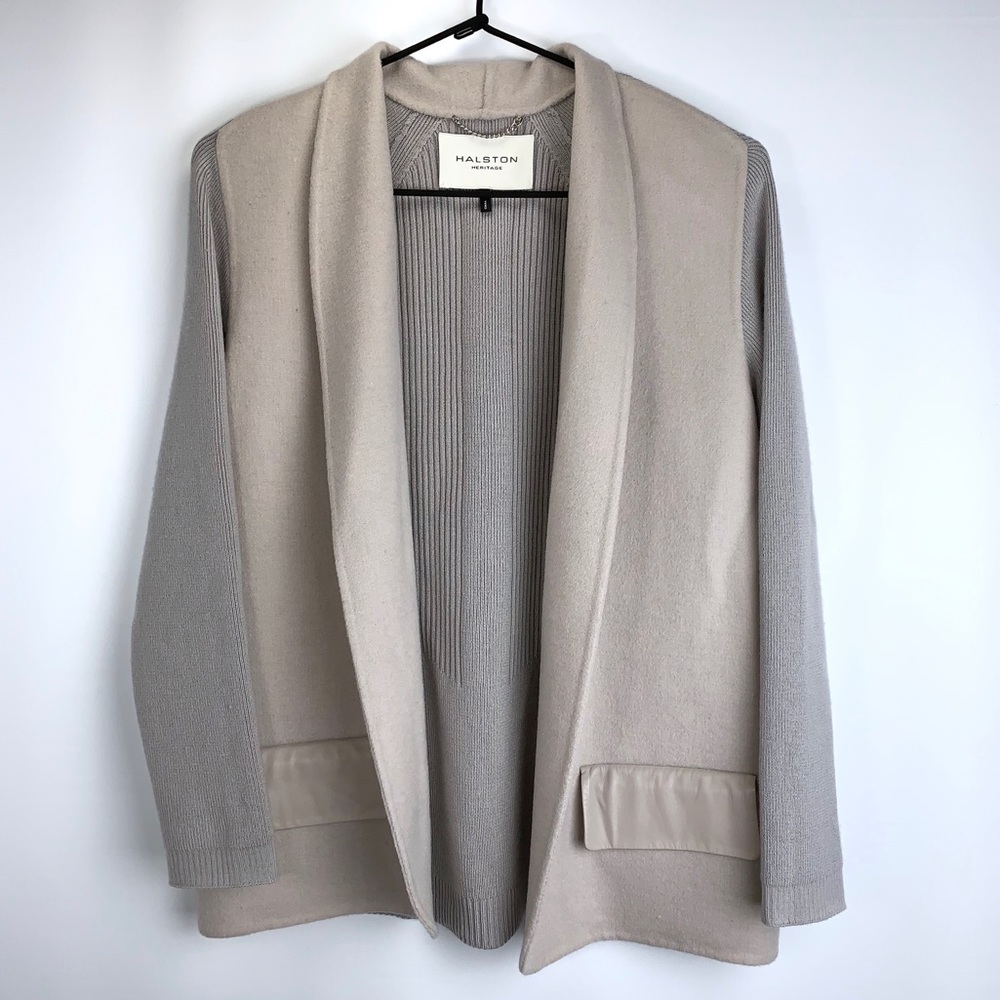 Halston Heritage open front sweater. Size Small